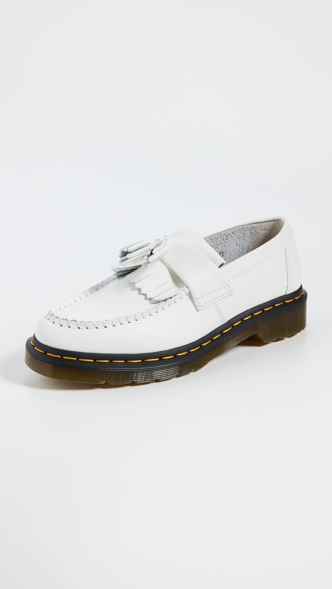 Dr. Martens Women's Adrian YS Tassel Loafers, White, 8 | B2B